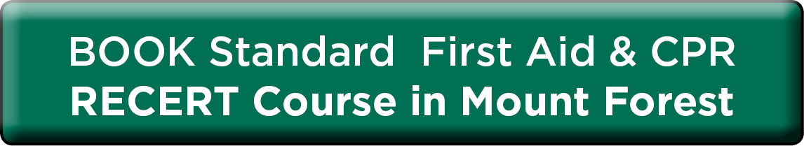 Book Standard First Aid RECERT in Mount Forest NOW